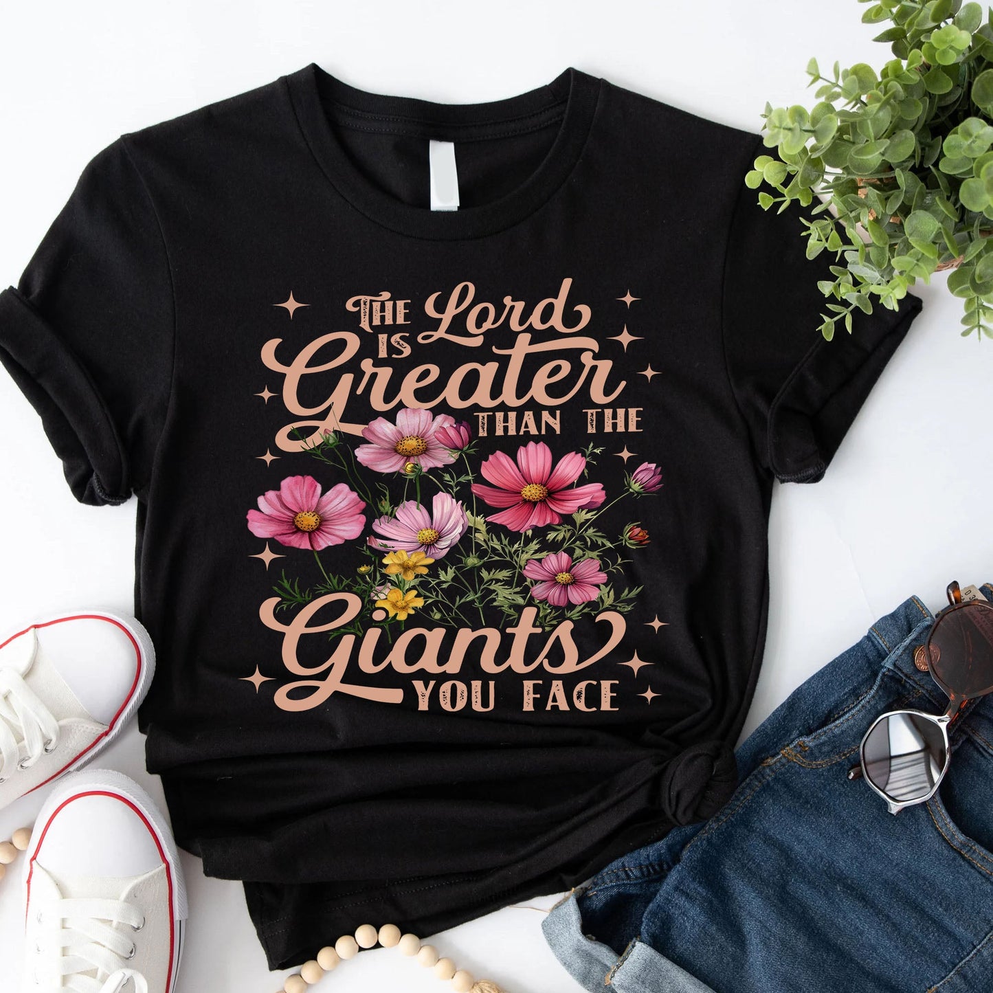 The Lord Is Greater Than The Giants You Face Shirt - Inspirational Christian T-Shirt
