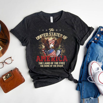 The United States of America Land of the Free Home of the Brave T-Shirt