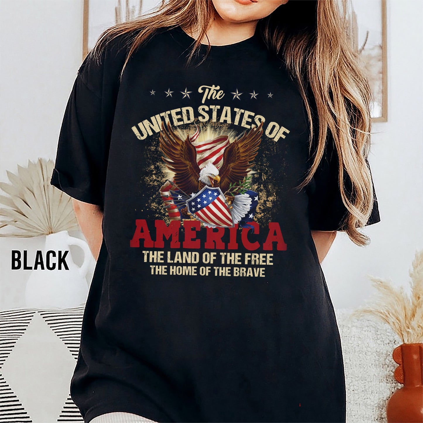 The United States of America Land of the Free Home of the Brave T-Shirt