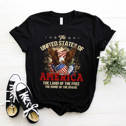 The United States of America Land of the Free Home of the Brave T-Shirt