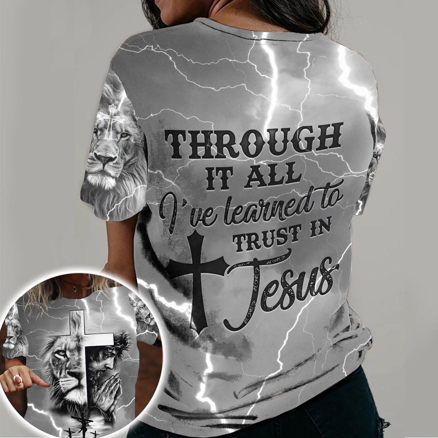 Through It All I Have Learned To Trust In Jesus Amen 3D All Over Print T-Shirt And Hoodie