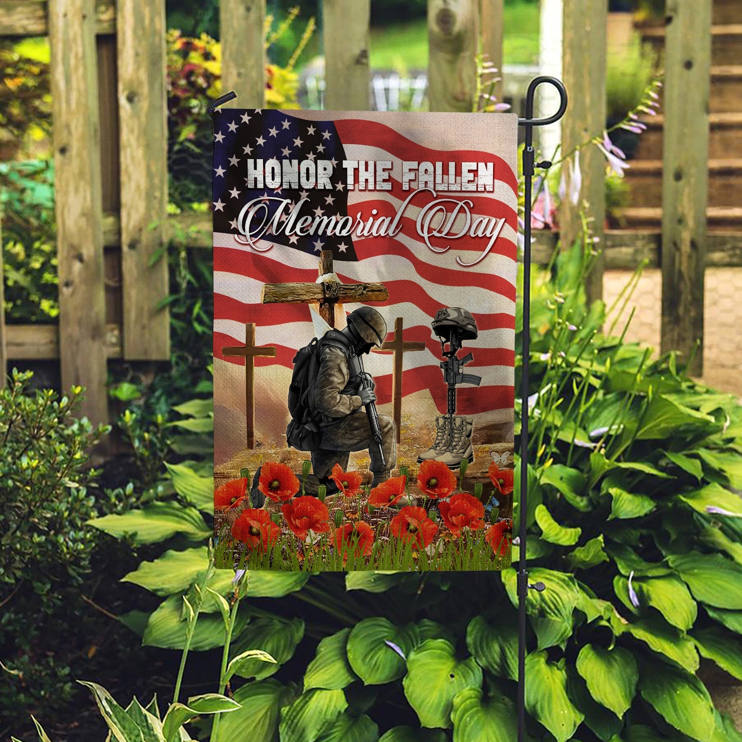 Veteran America Flag, Honor The Fallen Heroes Memorial Day Flag