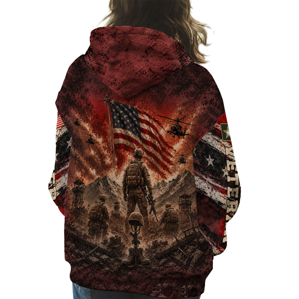 Veteran Red Remember Everyone Deployed Military 3D All Over Print T-Shirt And Hoodie
