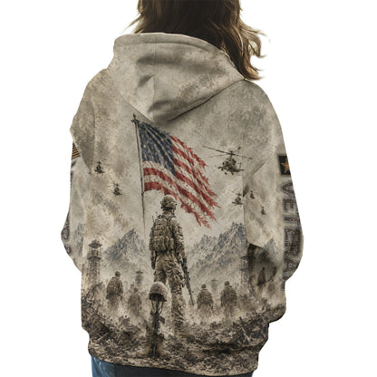 Veteran Remember Everyone Deployed Military Tribute 3D All Over Print T-Shirt And Hoodie