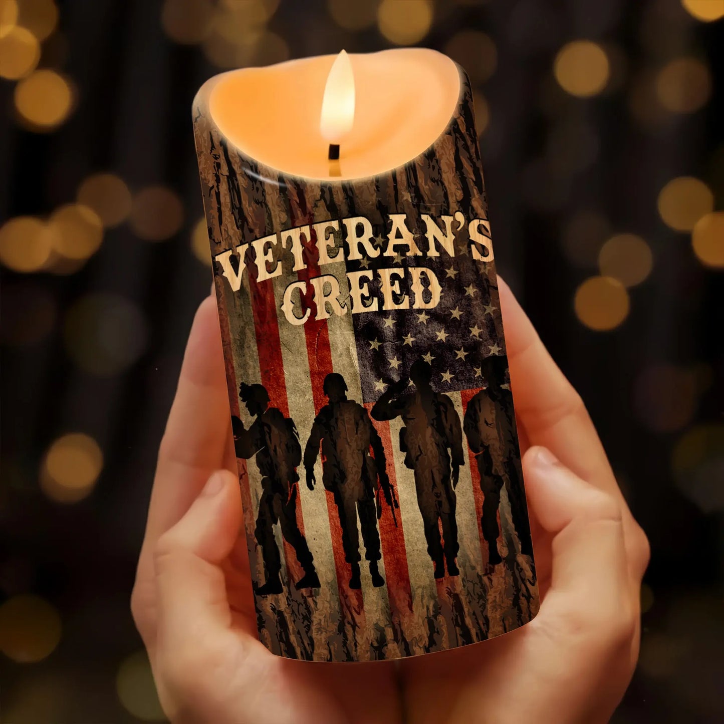 Veteran's Creed, I Have Seen And Done Things You May Not Understand - Personalized Veteran Led Candle