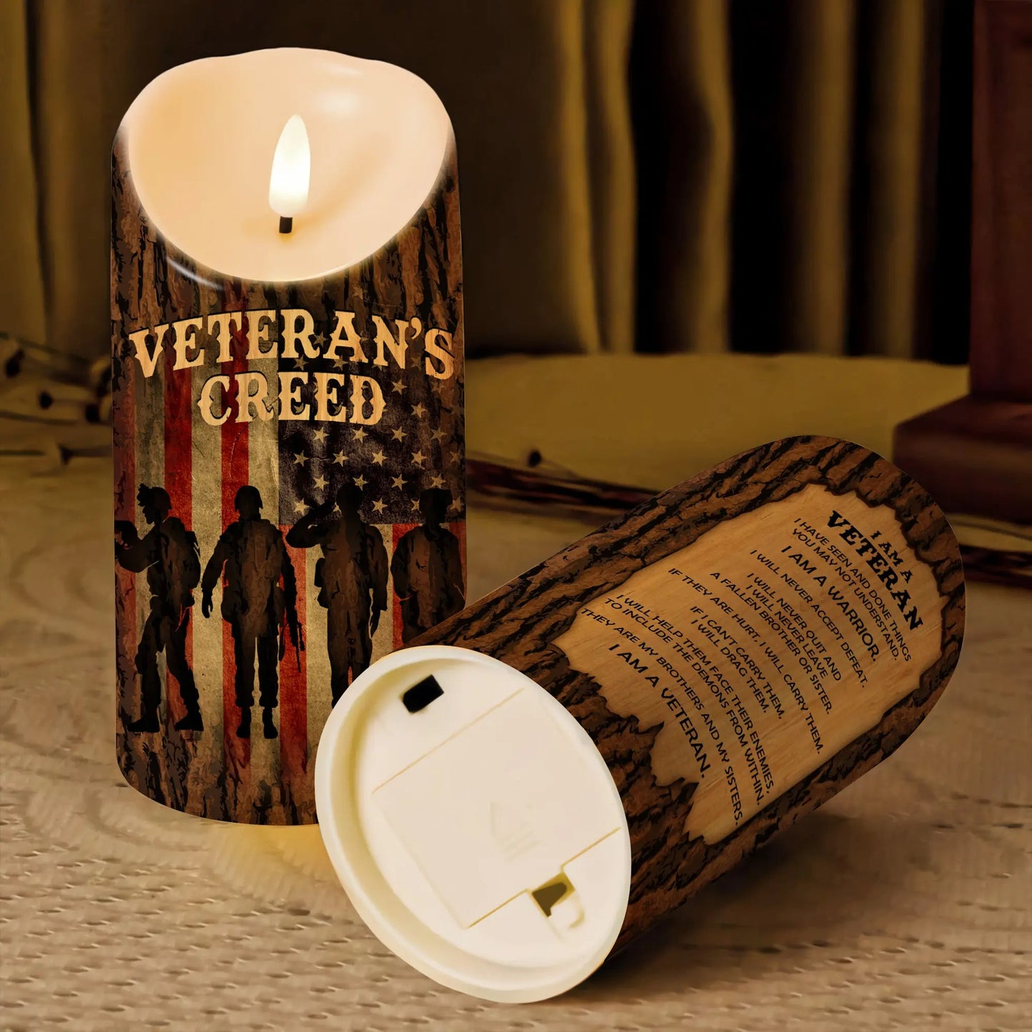 Veteran's Creed, I Have Seen And Done Things You May Not Understand - Personalized Veteran Led Candle