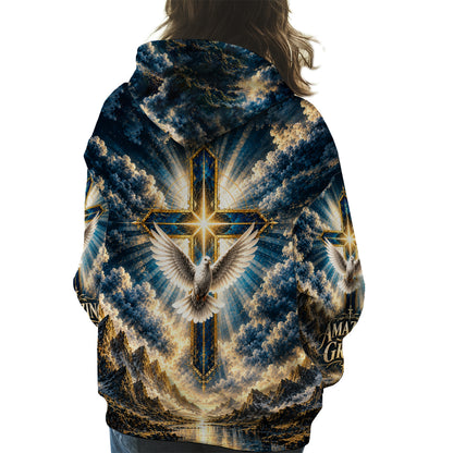 Walk By Faith In God We Trust He Is Risen 3D All Over Print T-Shirt And Hoodie
