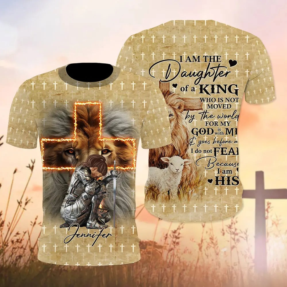 Woman Warrior Of God I Am The Daughter Of A King - Personalized 3D All Over Print T-Shirt And Hoodie