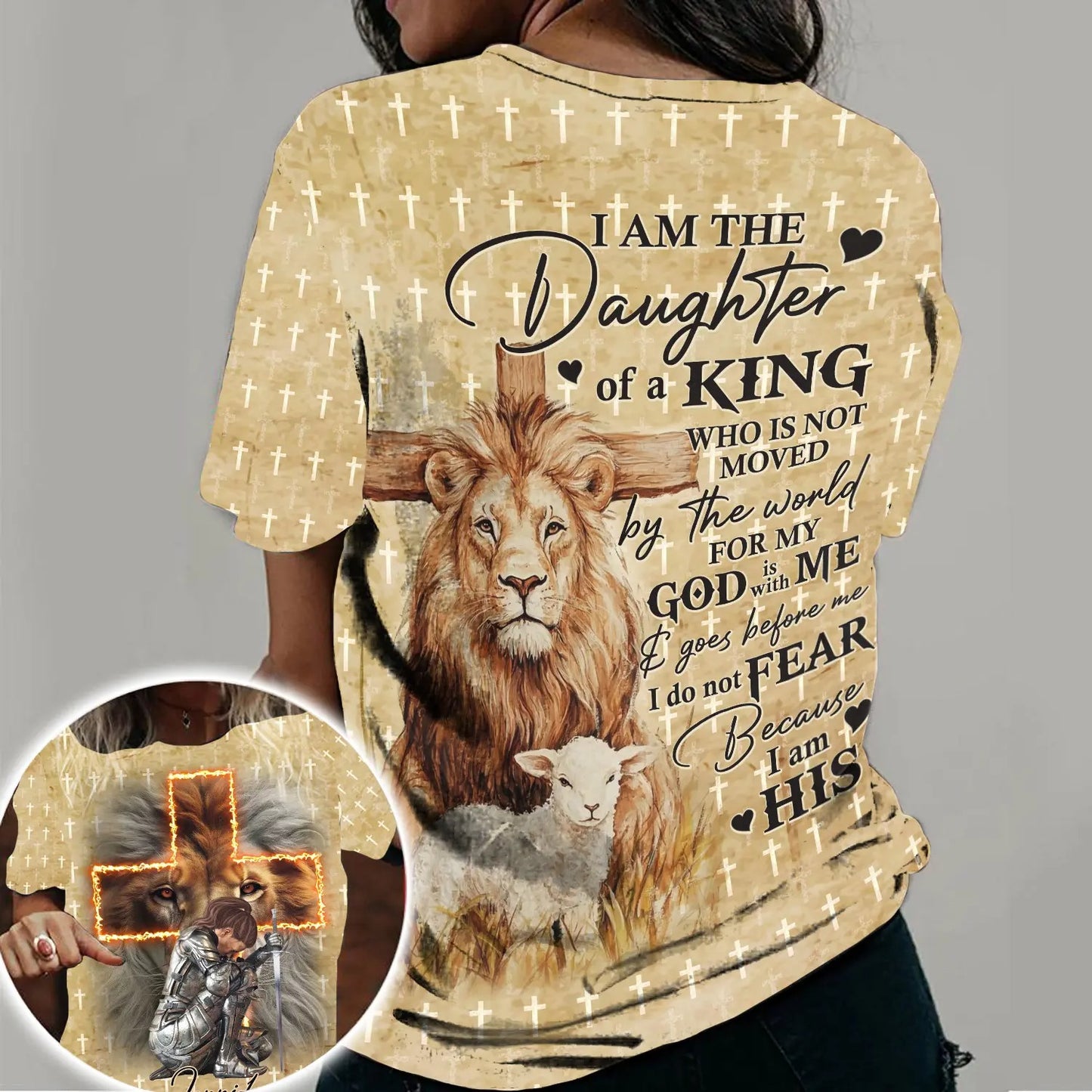 Woman Warrior Of God I Am The Daughter Of A King - Personalized 3D All Over Print T-Shirt And Hoodie