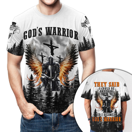 Warrior Of God, I Became A God's Warrior - Inspirational Christian 3D All Over Print T-Shirt And Hoodie