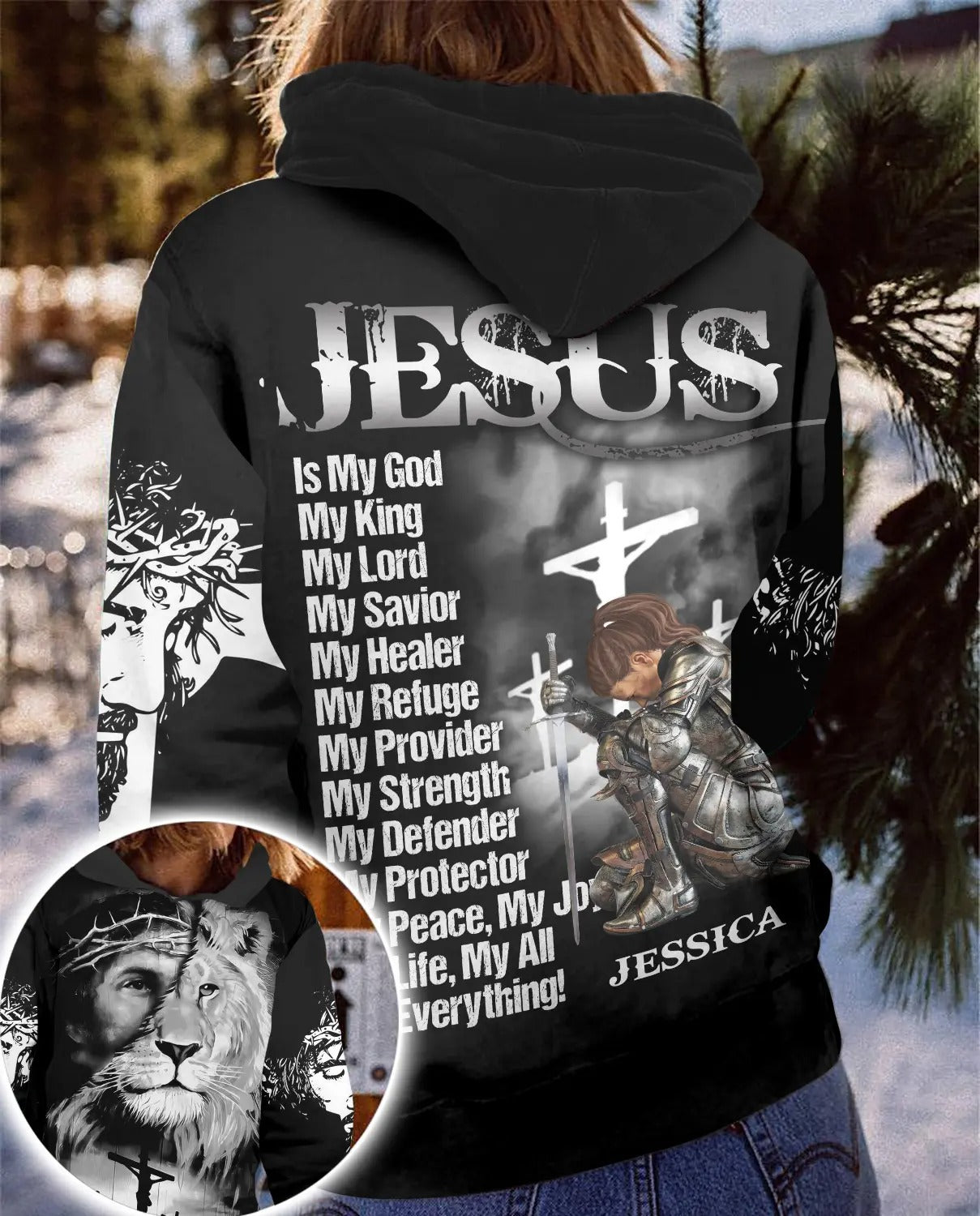 Warrior Of God, Jesus Is My God My King My Lord - Personalized Christian 3D All Over Print T-Shirt And Hoodie