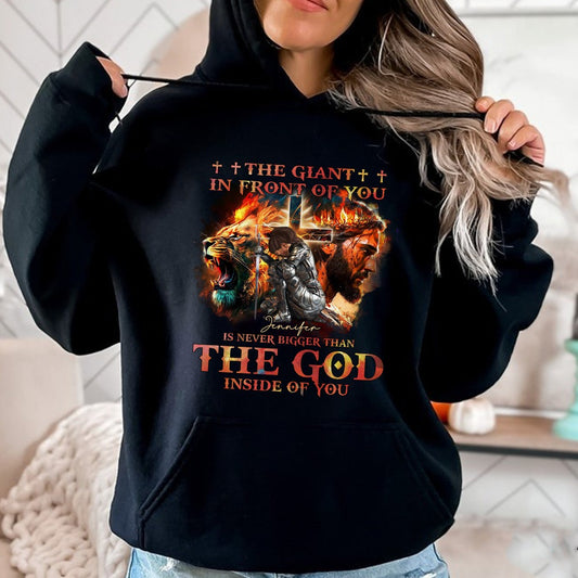 Warrior Of God, The Giant In Front Of You - Personalized Gift For Christian Hoodie