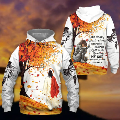 Warrior Of God, Way Maker Miracle Worker - Personalized 3D All Over Print T-Shirt And Hoodie