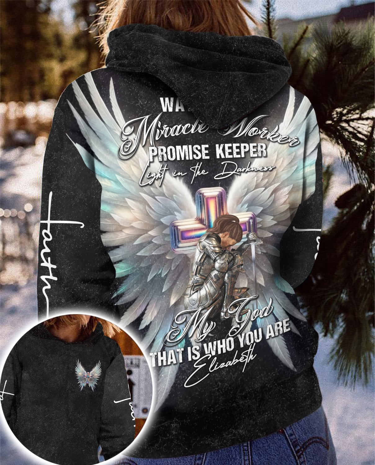 Warrior Of God, Way Maker Miracle Worker Promise Keeper-Personalized 3D All Over Print T-Shirt And Hoodie