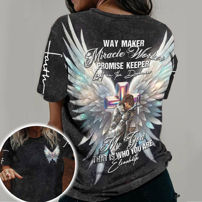 Warrior Of God, Way Maker Miracle Worker Promise Keeper-Personalized 3D All Over Print T-Shirt And Hoodie