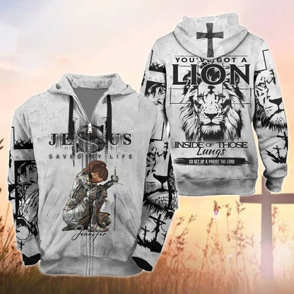 Warrior Of God, You've Got A Lion Inside Of Those Lungs - Personalized 3D All Over Print T-Shirt And Hoodie