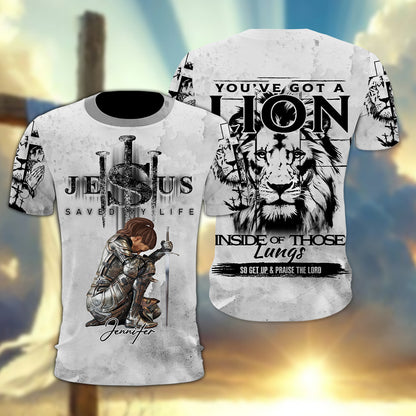 Warrior Of God, You've Got A Lion Inside Of Those Lungs - Personalized 3D All Over Print T-Shirt And Hoodie