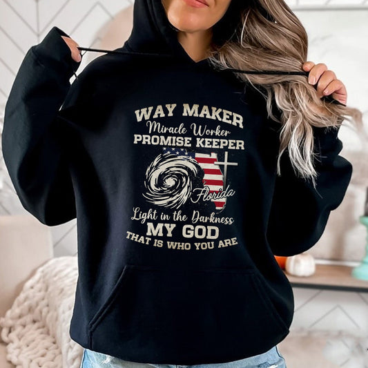 Way Maker Florida Prayer T-Shirt, Miracle Worker Pray For Florida Christian Hoodie