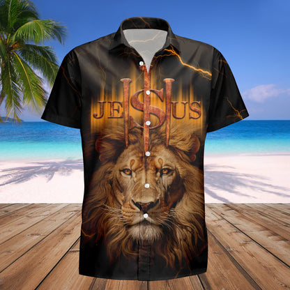 Way Maker Miracle Worker Promise Keeper Light In The Darkness Jesus And Lion Hawaiian Shirt