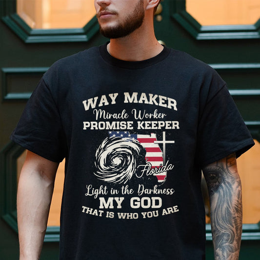 Way Maker Florida Prayer T-Shirt, Miracle Worker Pray For Florida Christian T-Shirt