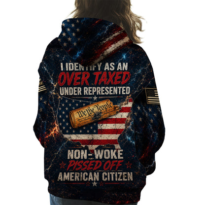 We The People American Citizen Non Woke Patriotic Eagle American Flag 3D All Over Print T-Shirt And Hoodie