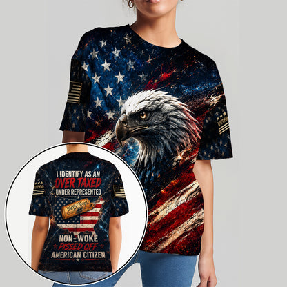 We The People American Citizen Non Woke Patriotic Eagle American Flag 3D All Over Print T-Shirt And Hoodie