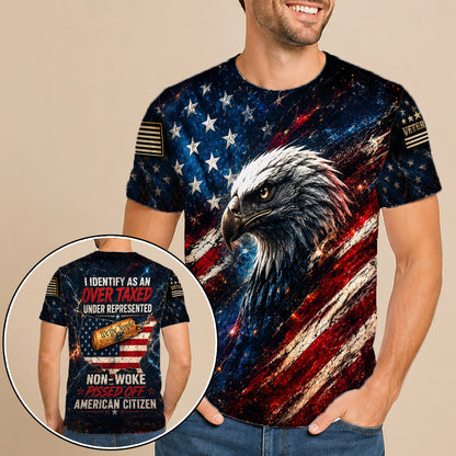 We The People American Citizen Non Woke Patriotic Eagle American Flag 3D All Over Print T-Shirt And Hoodie