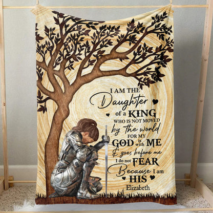 Woman Warrior Of God I Am The Daughter Of A King - Personalized Christian Blanket