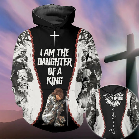 Woman Warrior Of God, I Am The Daughter Of A King - Personalized Christian 3D All Over Print T-Shirt And Hoodie