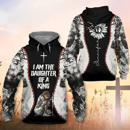 Woman Warrior Of God, I Am The Daughter Of A King - Personalized Christian 3D All Over Print T-Shirt And Hoodie