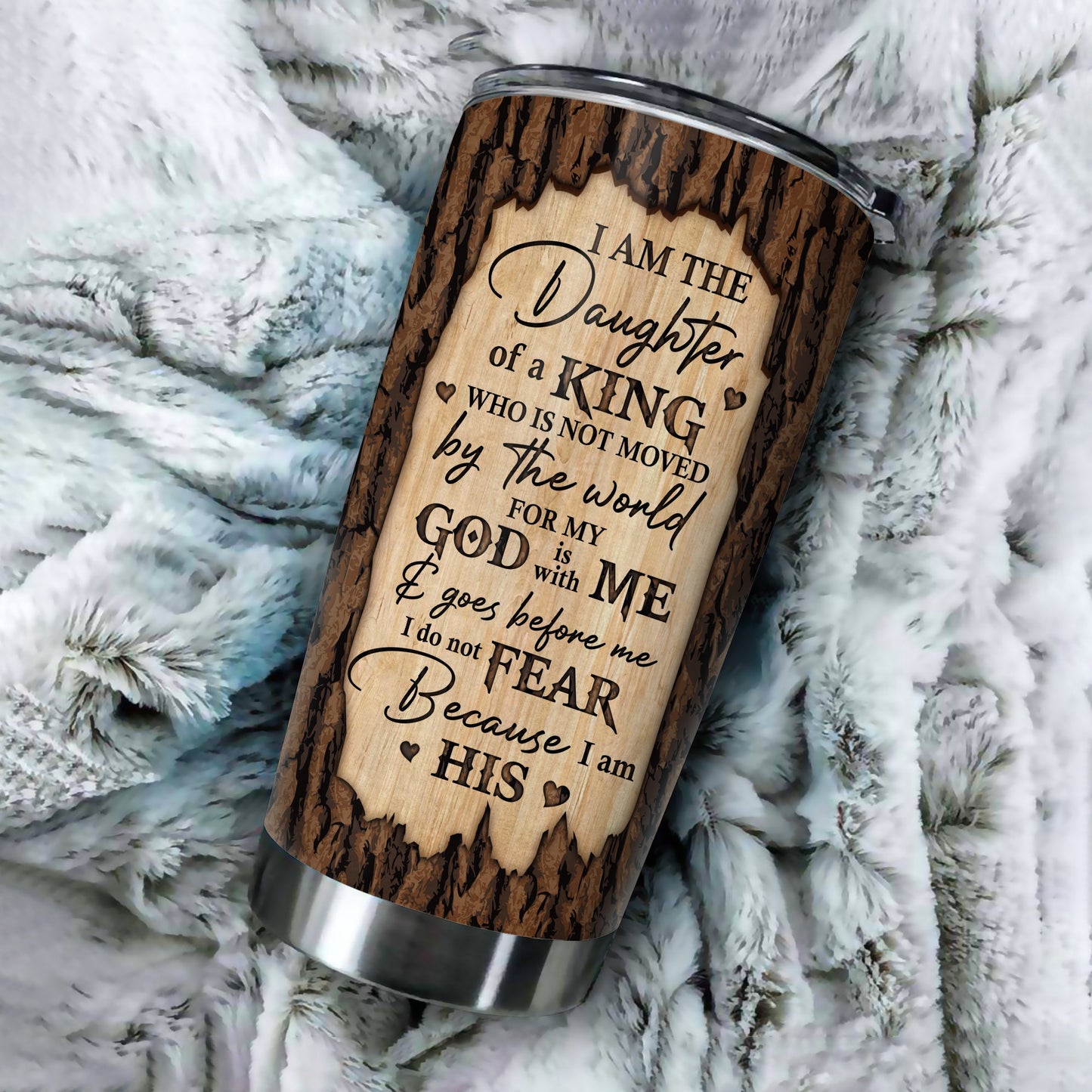 Woman Warrior Of God, I Am The Daughter Of A King - Personalized Christian Tumbler