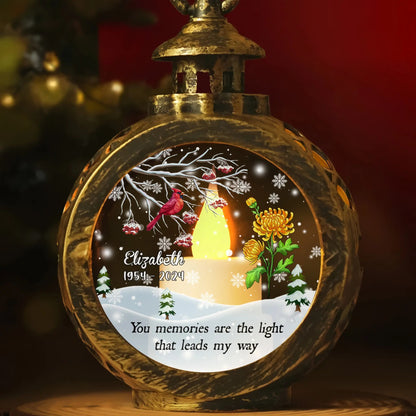 Your Memories Are The Light That Leads My Way - Personalized Memorial Candlelight Lantern Ornament