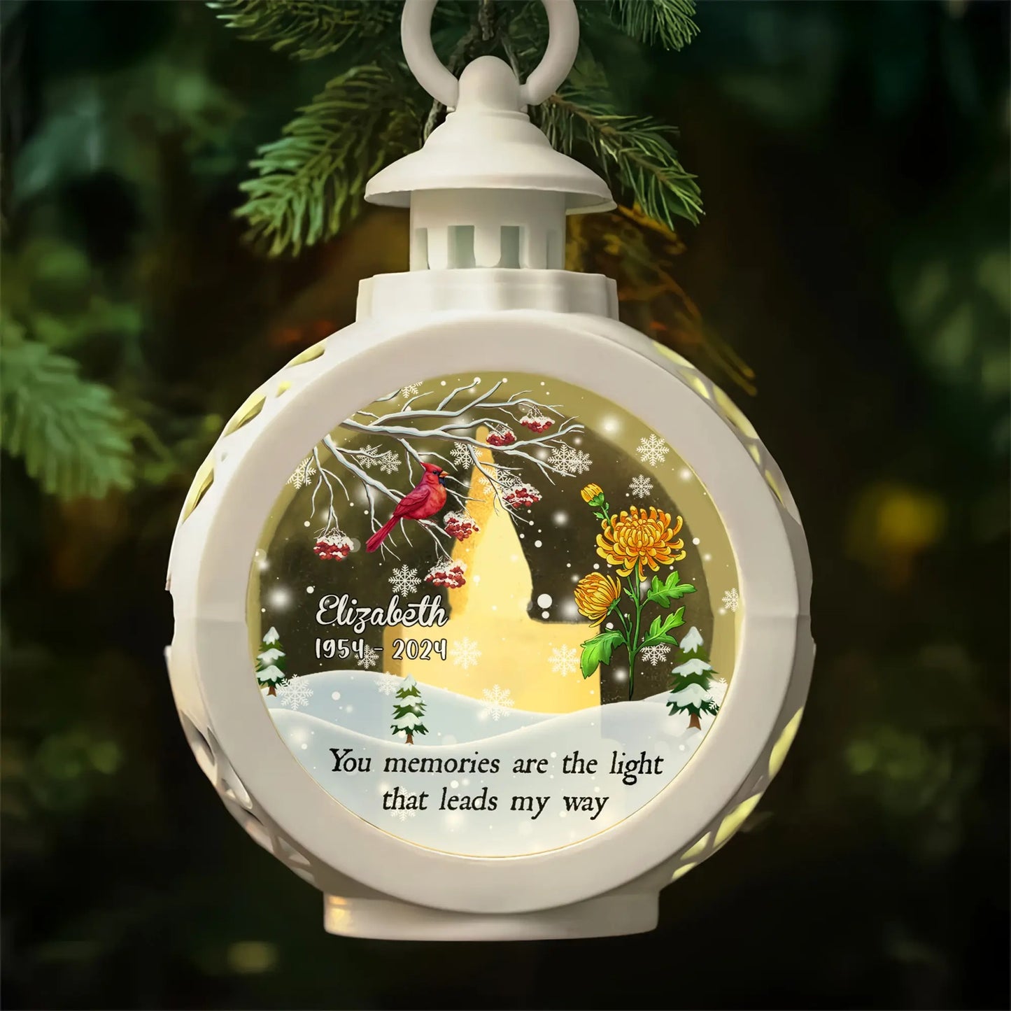 Your Memories Are The Light That Leads My Way - Personalized Memorial Candlelight Lantern Ornament