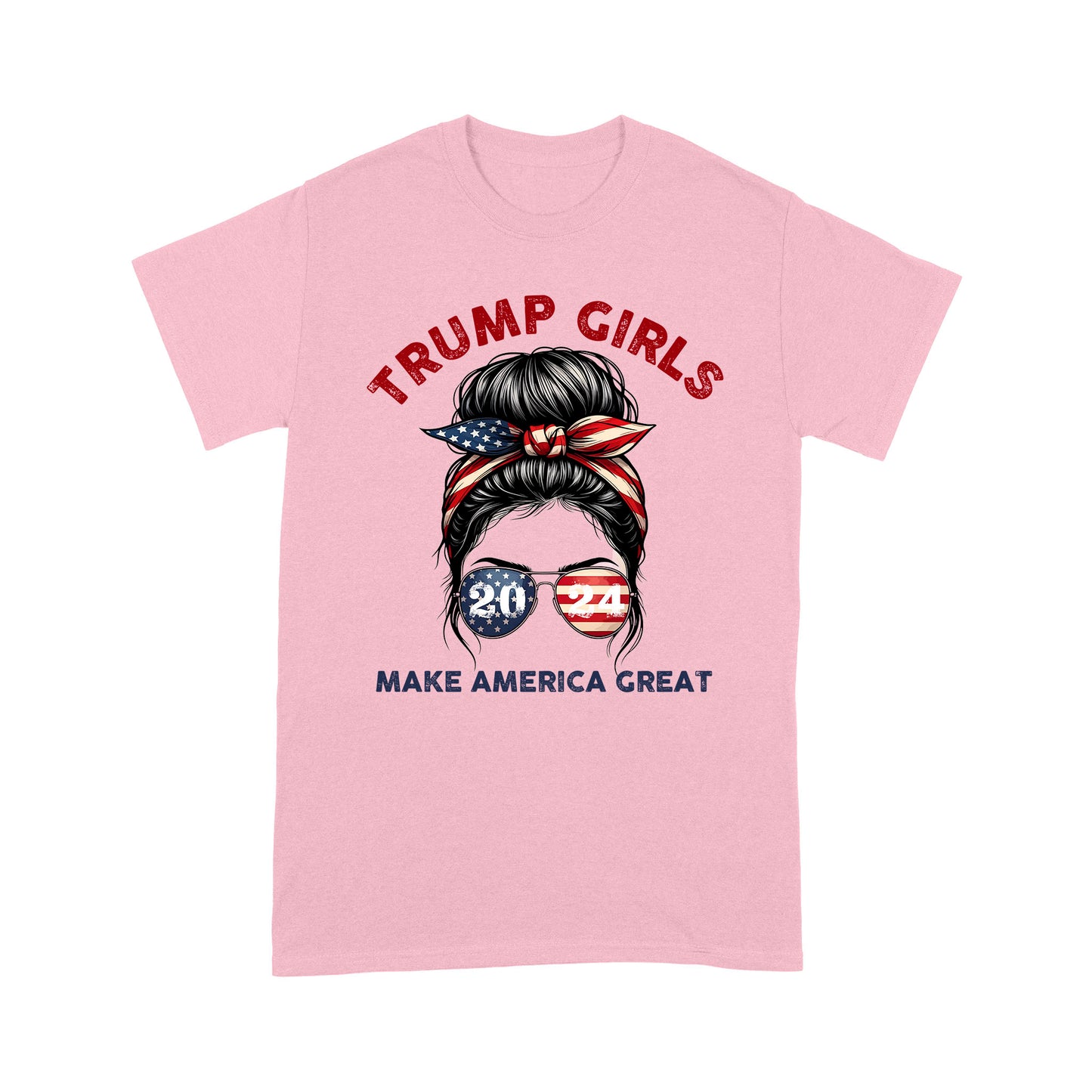 Patriotic Trump 2024 T-Shirt for Women - Trump Girls Make America Great T-Shirt