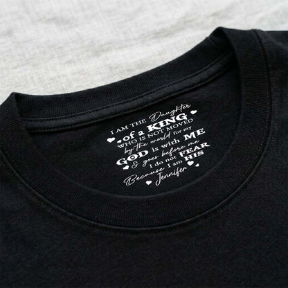Personalized I Am The Daughter Of A King Christian T-Shirt Print Neck