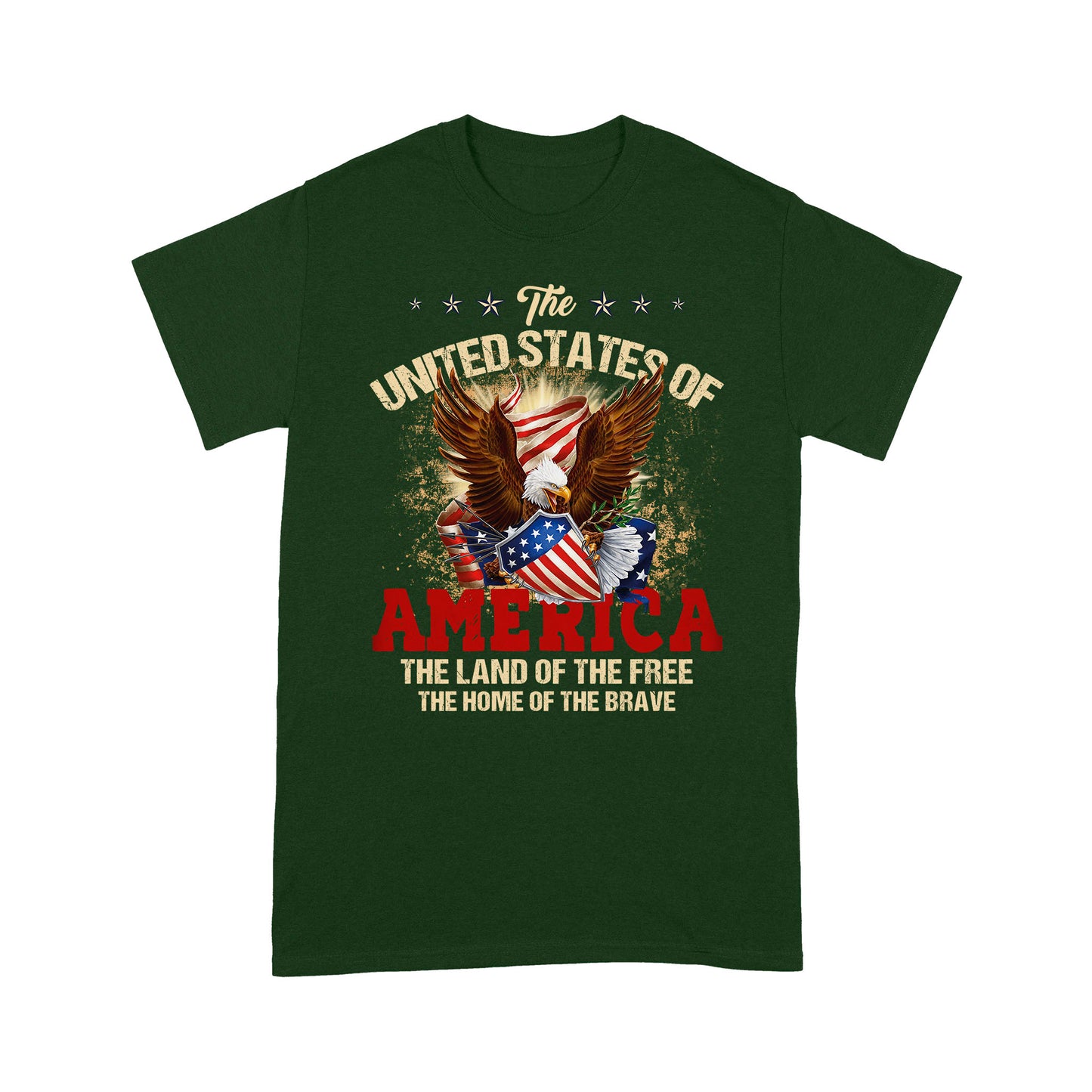 The United States of America Land of the Free Home of the Brave T-Shirt