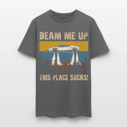 Beam Me Up This Place Sucks! Ufo Car Flying T-Shirt