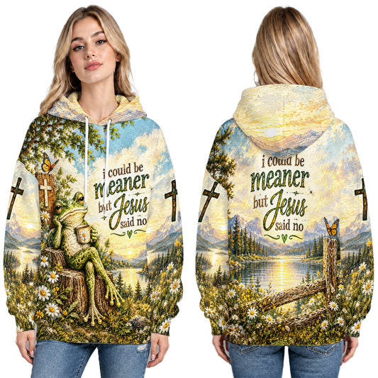 I Could Be Meaner But Jesus Said No Funny Christian Frog 3D All Over Print T-Shirt And Hoodie