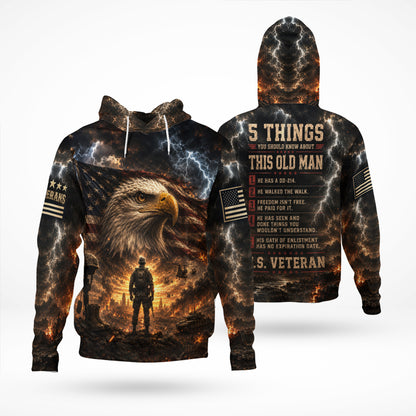 5 Things You Should Know About This Old Man U.S. Veteran 3D All Over Print T-Shirt And Hoodie