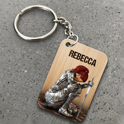 Personalized Woman Warrior Of God I Am The Daughter Of The King Do Not Fear Because I Am His Wooden Keychain