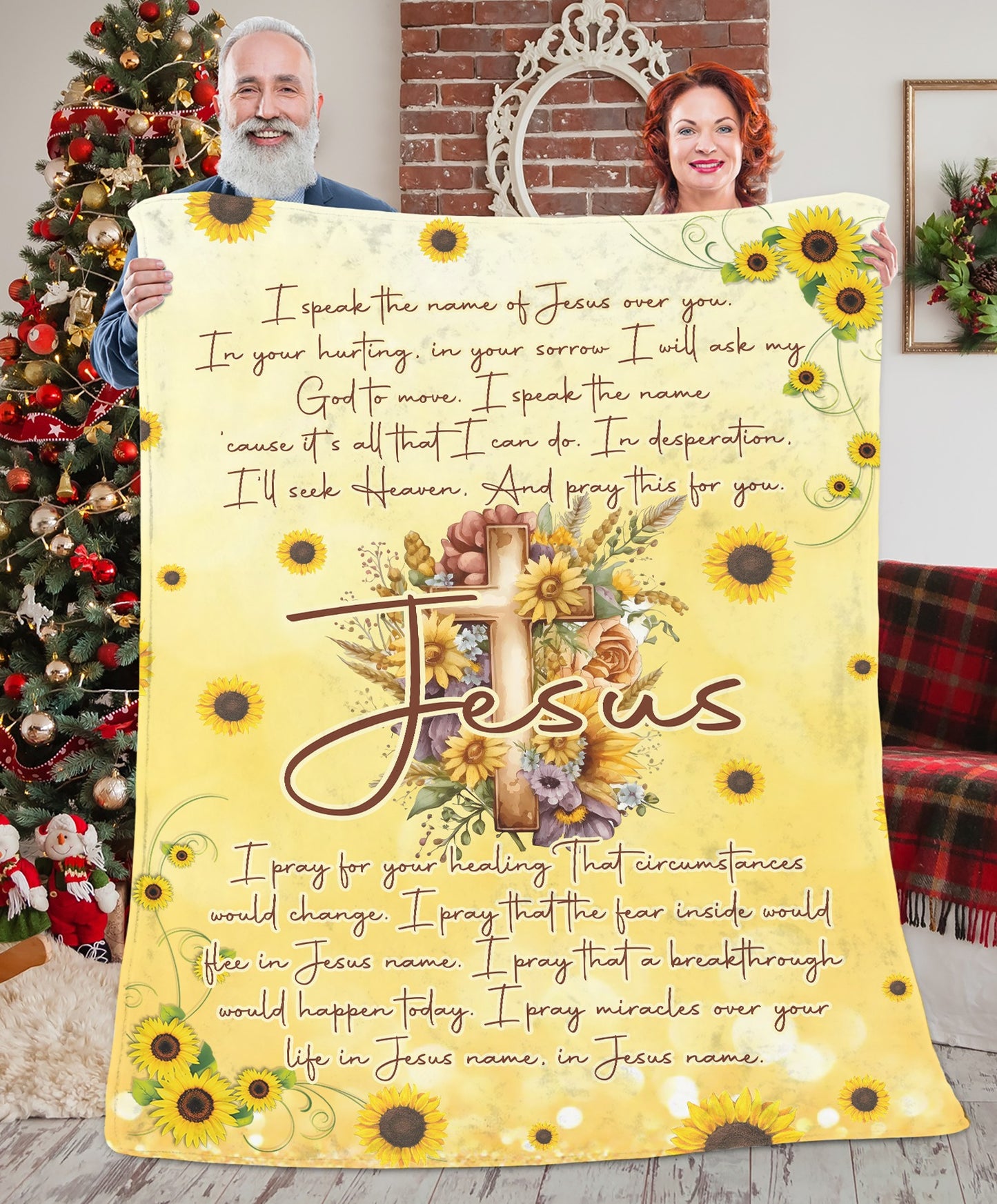 I Speak the Name of Jesus Over You Fleece Blanket