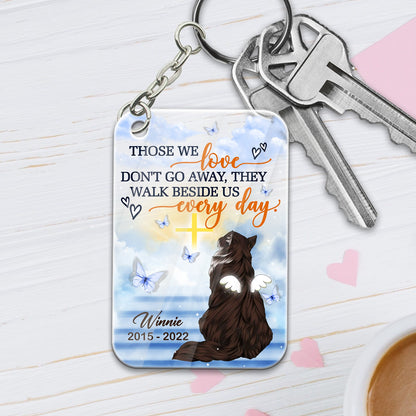 Personalized Cat Those We Love Do Not Go Away They Walk Beside Us Everyday Acrylic Keychain