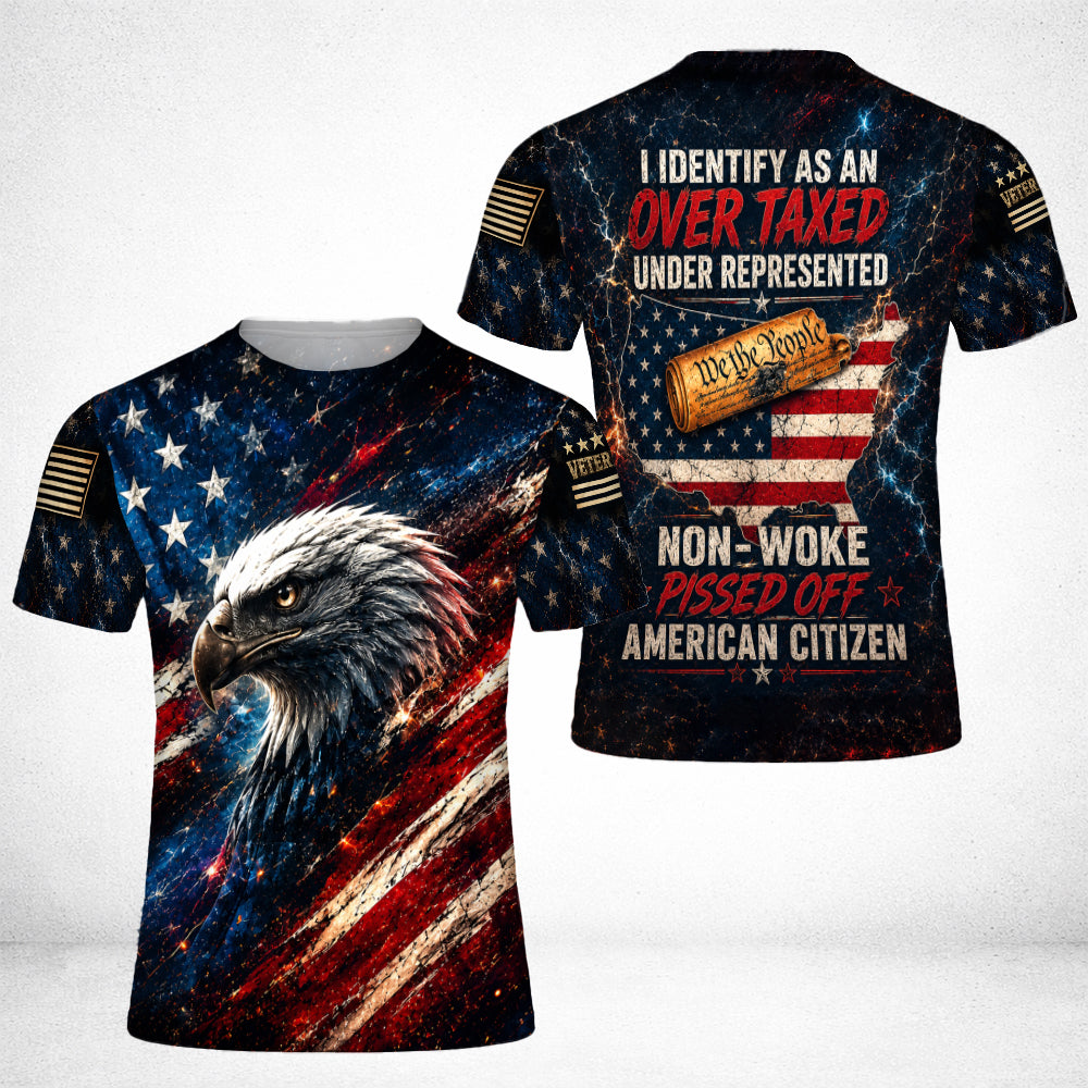 We The People American Citizen Non Woke Patriotic Eagle American Flag 3D All Over Print T-Shirt And Hoodie