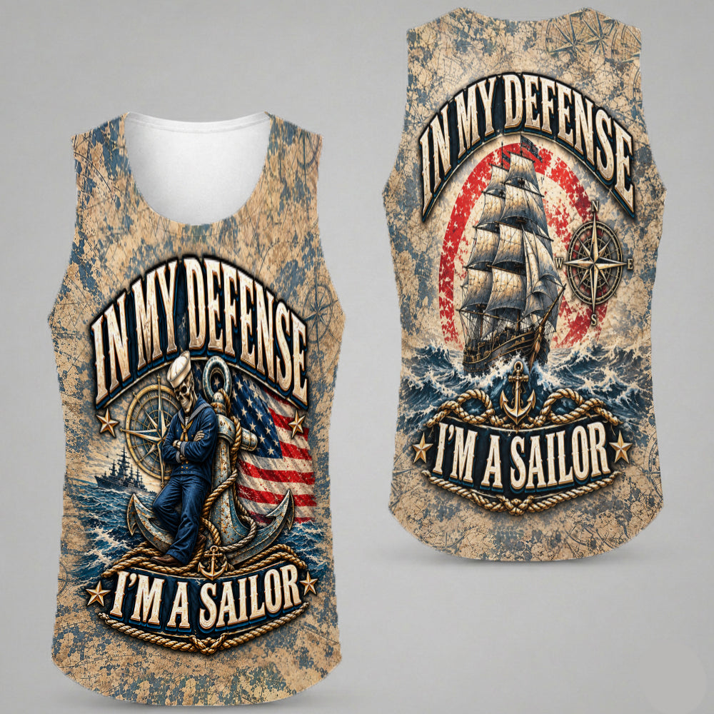In My Defense I’m A Sailor Vintage Nautical 3D All Over Print T-Shirt And Hoodie