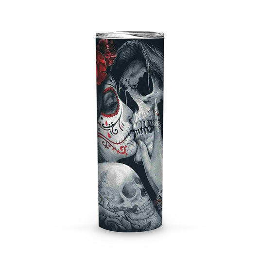 THE KISS WOMEN SKELETON LOVER Skinny Tumbler