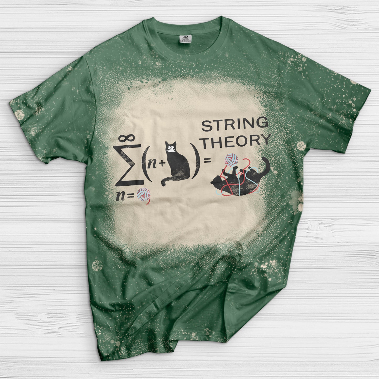 String Theory Cats Bleached T-Shirt