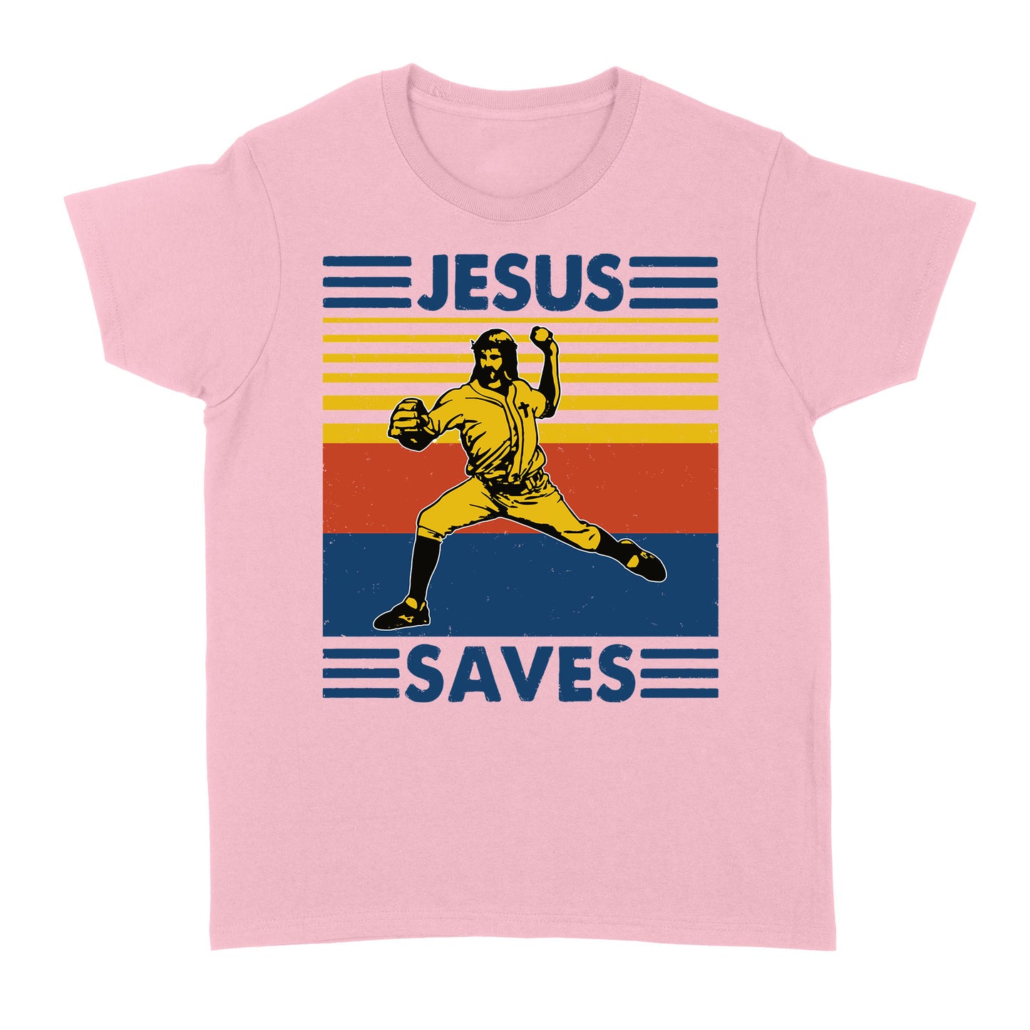 Jesus Saves Funny Vintage Baseball Standard Women's T-shirt