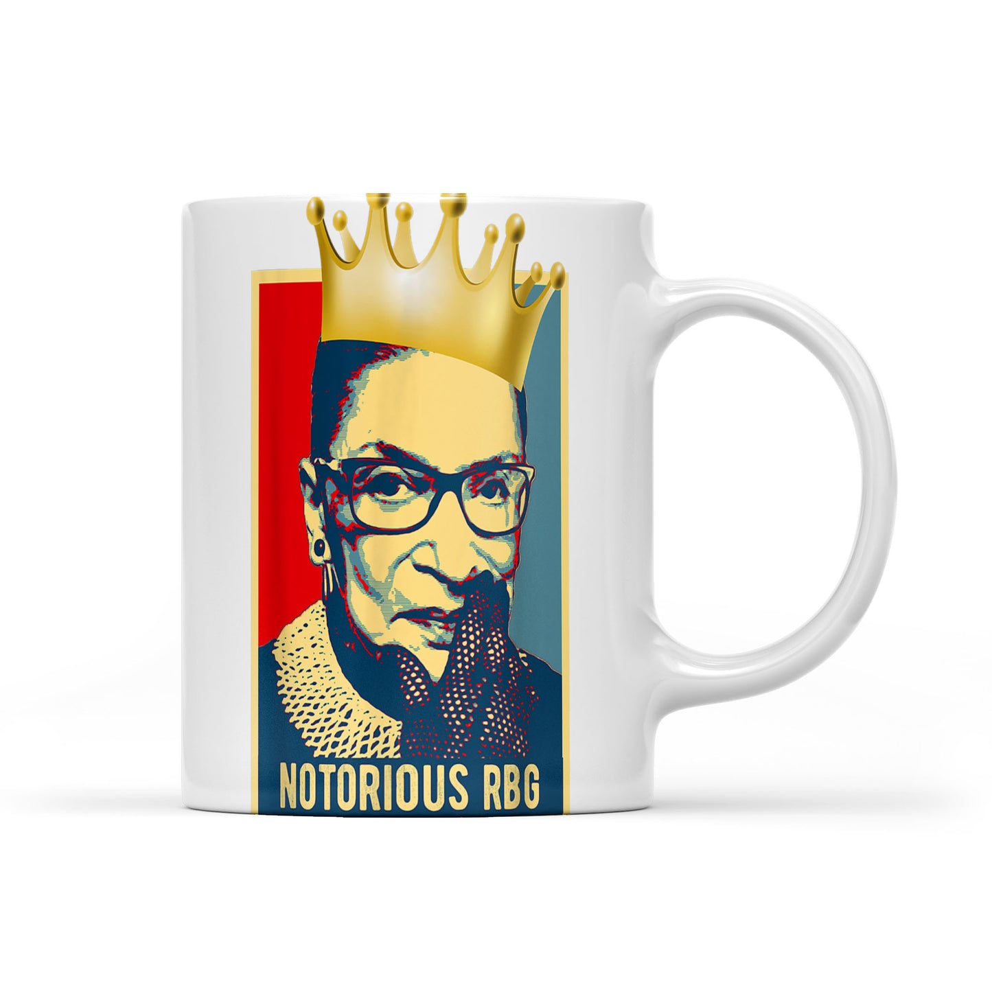 Vintage Notorious RBG - White Edge-to-Edge Mug