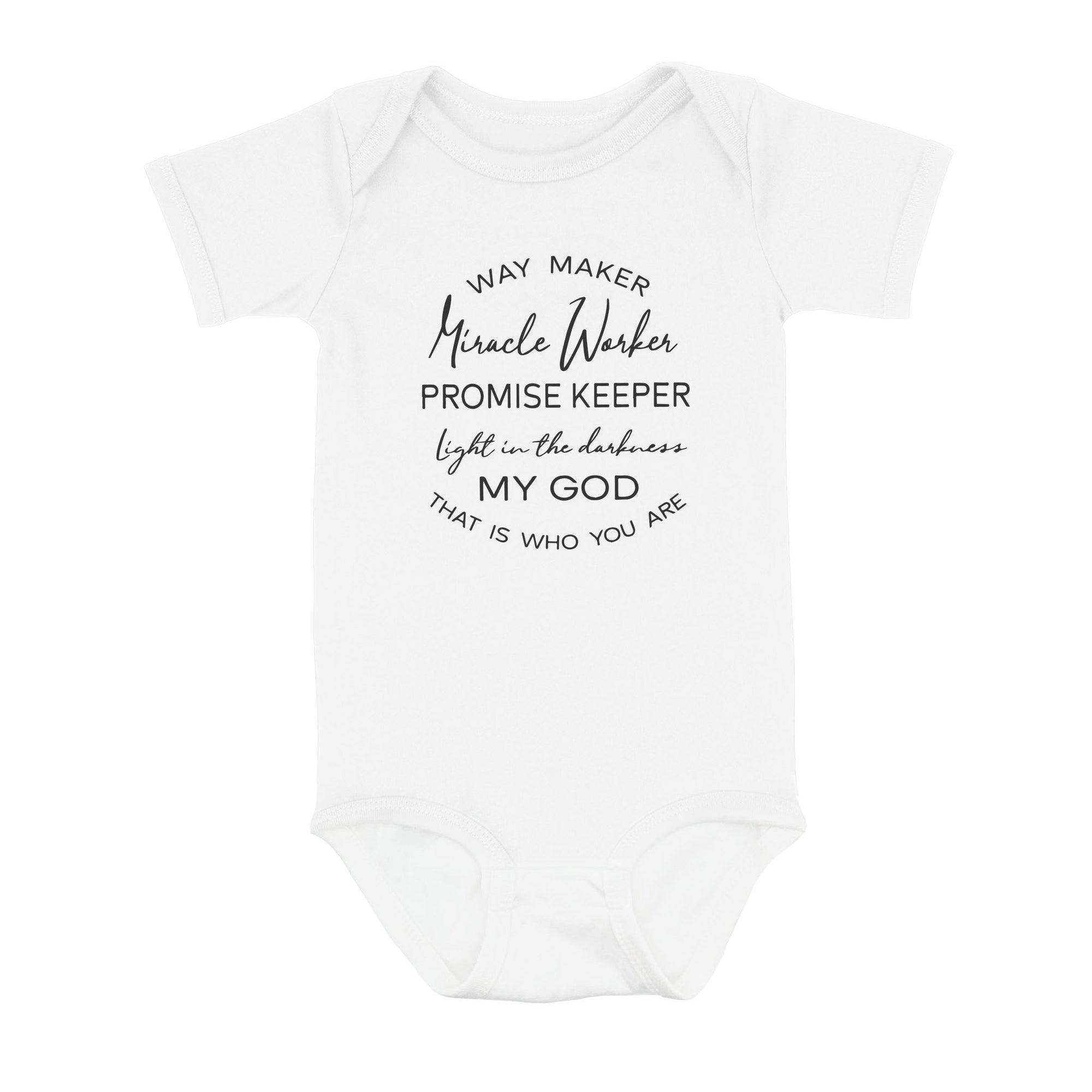 Way Maker Miracle Worker Promise Keeper My God, Spiritual, Christian, Religious, Gift for Friend, Way Maker Baby Onesie
