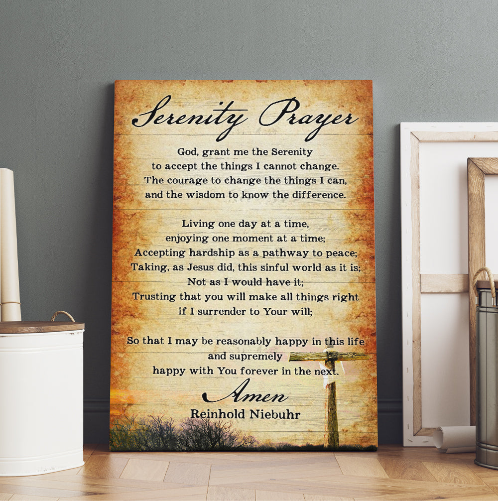 Serenity Prayer God Grant Me The Serenity To Accept The Things I Cannot Change Canvas Prints